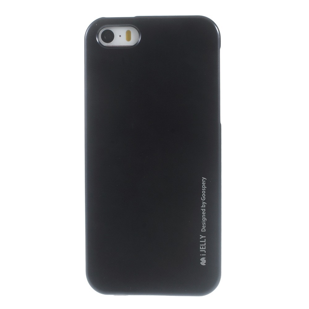 TPU gel ovitek Goospery iJelly Case iPhone SE / 5 / 5S - črn