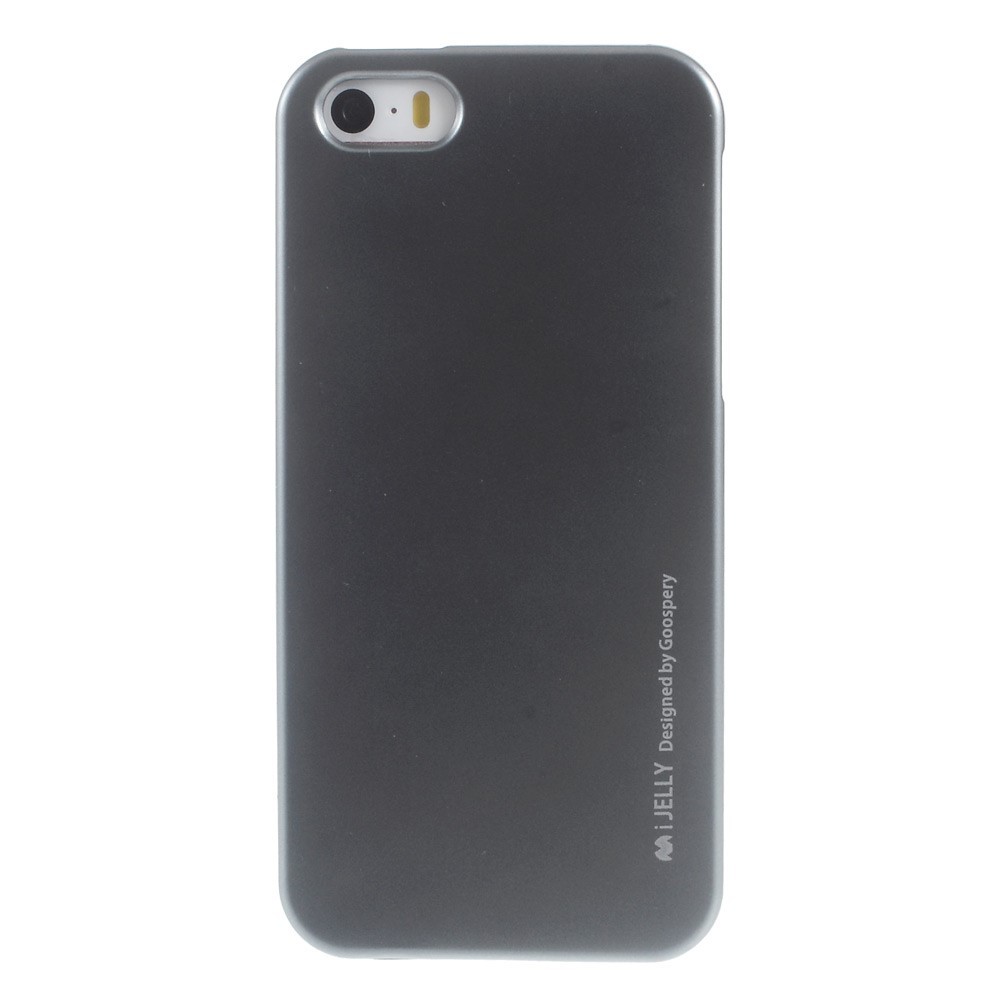 TPU gel ovitek Goospery iJelly Case iPhone SE / 5 / 5S - siv