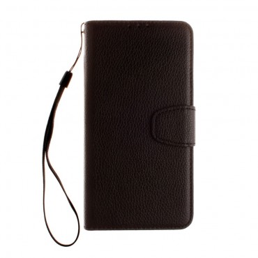 Etui "Litchi" za iPhone SE 2022 / iPhone SE 2020 / iPhone 8 / iPhone 7 - črn