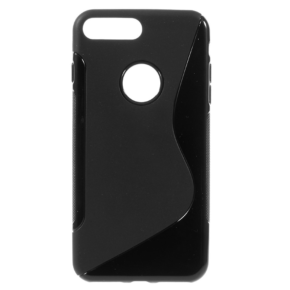 TPU gel ovitek "S-Line" za iPhone 7 Plus - črn