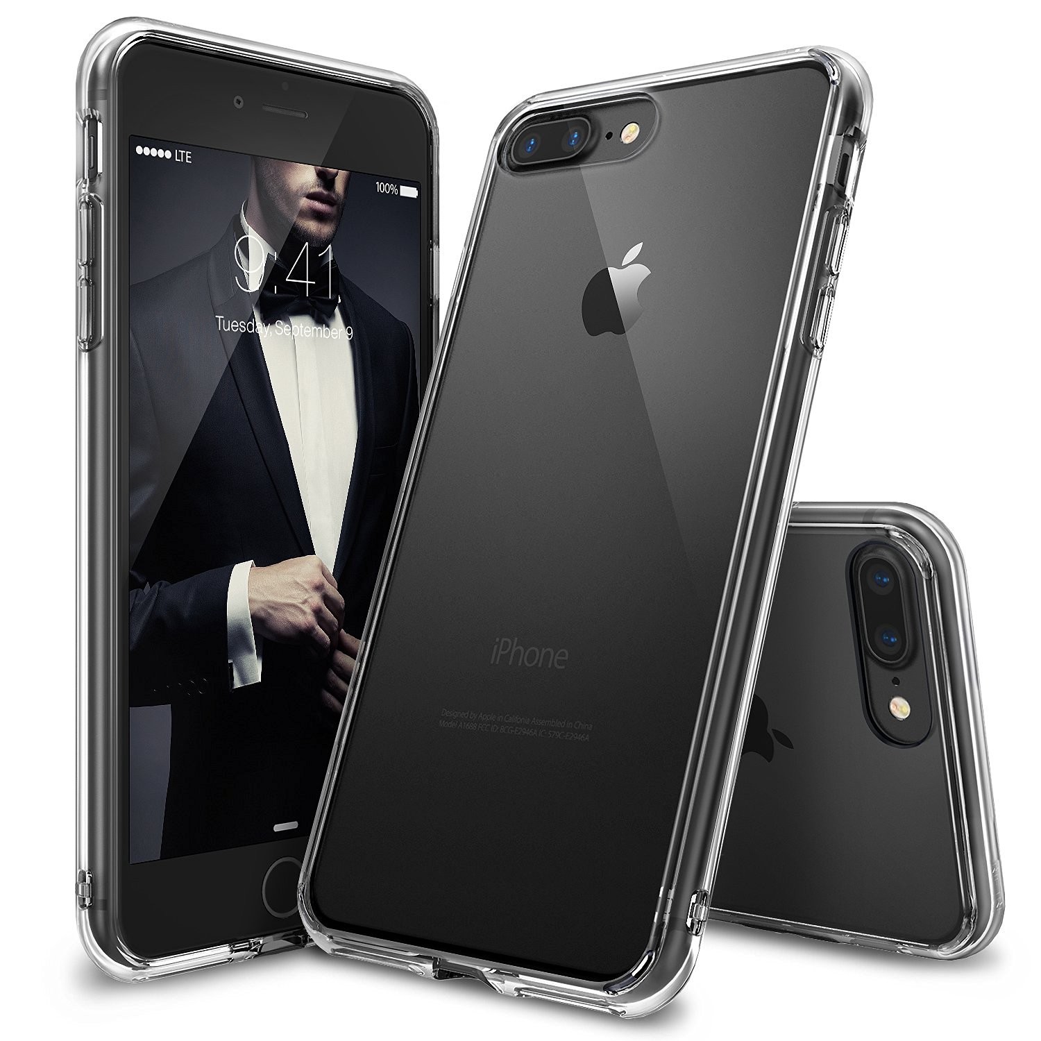 Ovitek Ringke "Fusion" za iPhone 8 Plus / iPhone 7 Plus - crystal view