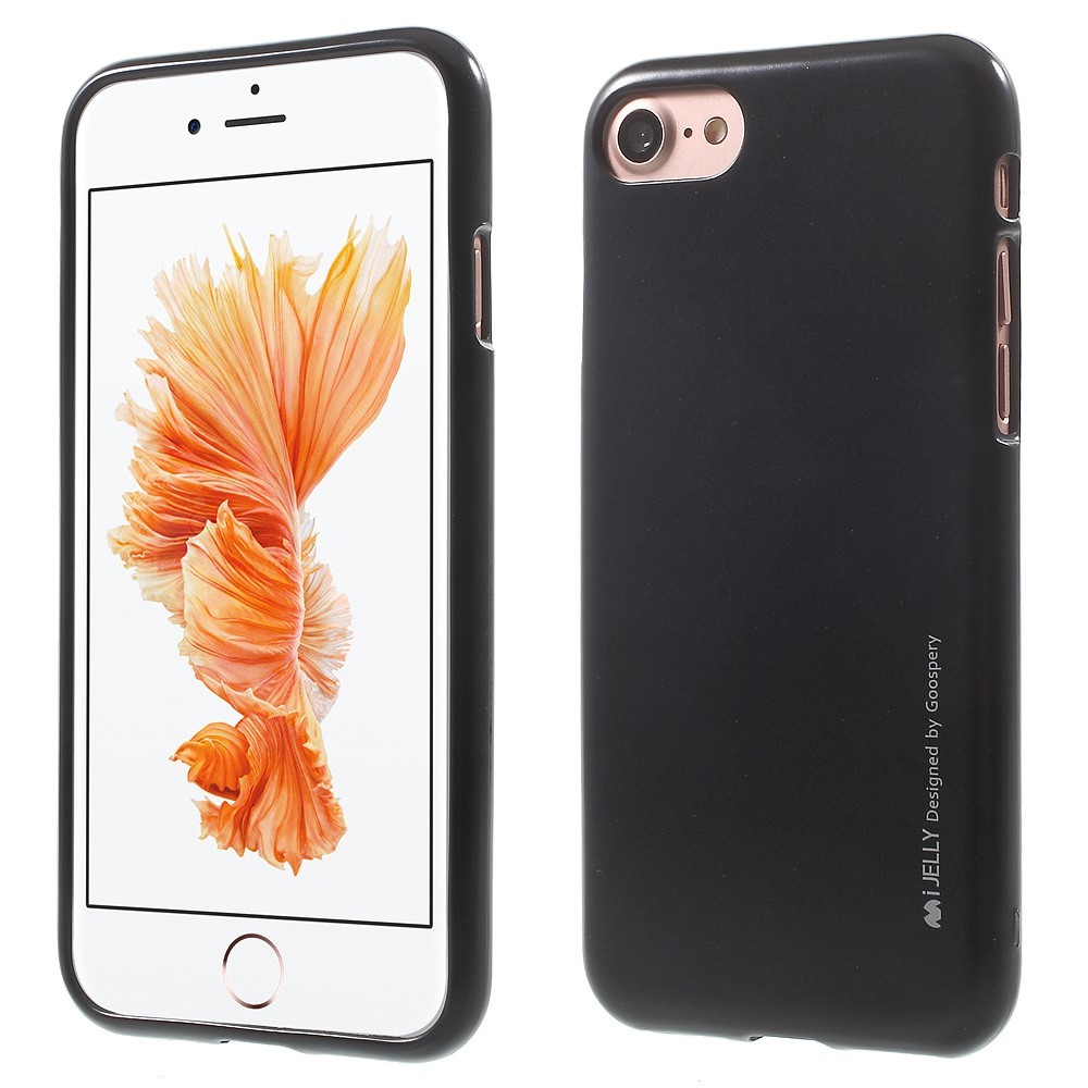 TPU gel ovitek Goospery iJelly Case za iPhone SE 2020 / iPhone 8 / iPhone 7 - črn