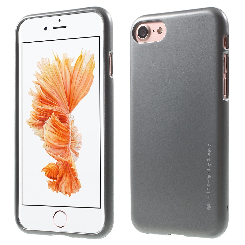 TPU gel ovitek Goospery iJelly Case za iPhone SE 2020 / iPhone 8 / iPhone 7 - siv