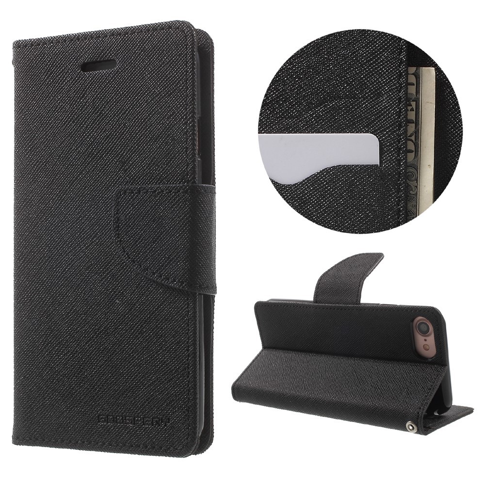 Etui Goospery Fancy Diary za iPhone 8 / iPhone 7 - črn