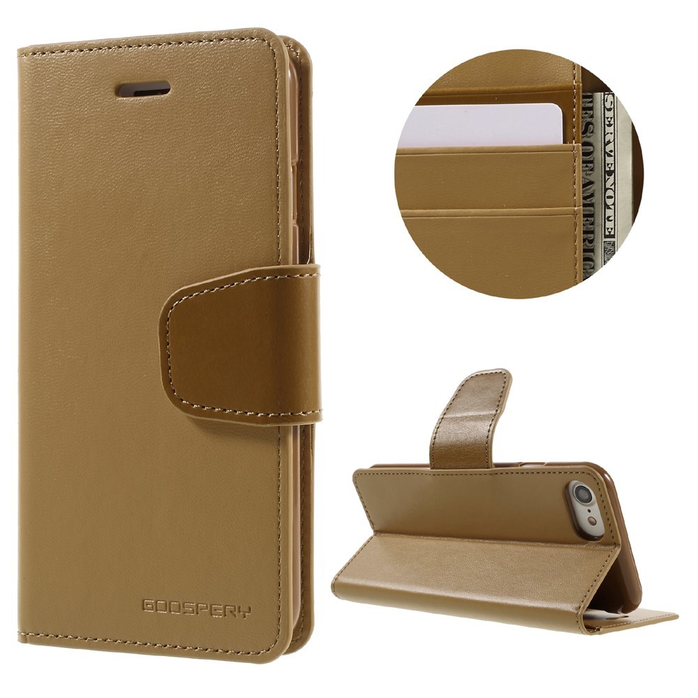 Eleganten etui Goospery Sonata za iPhone 8 / iPhone 7 - svetlo rjav