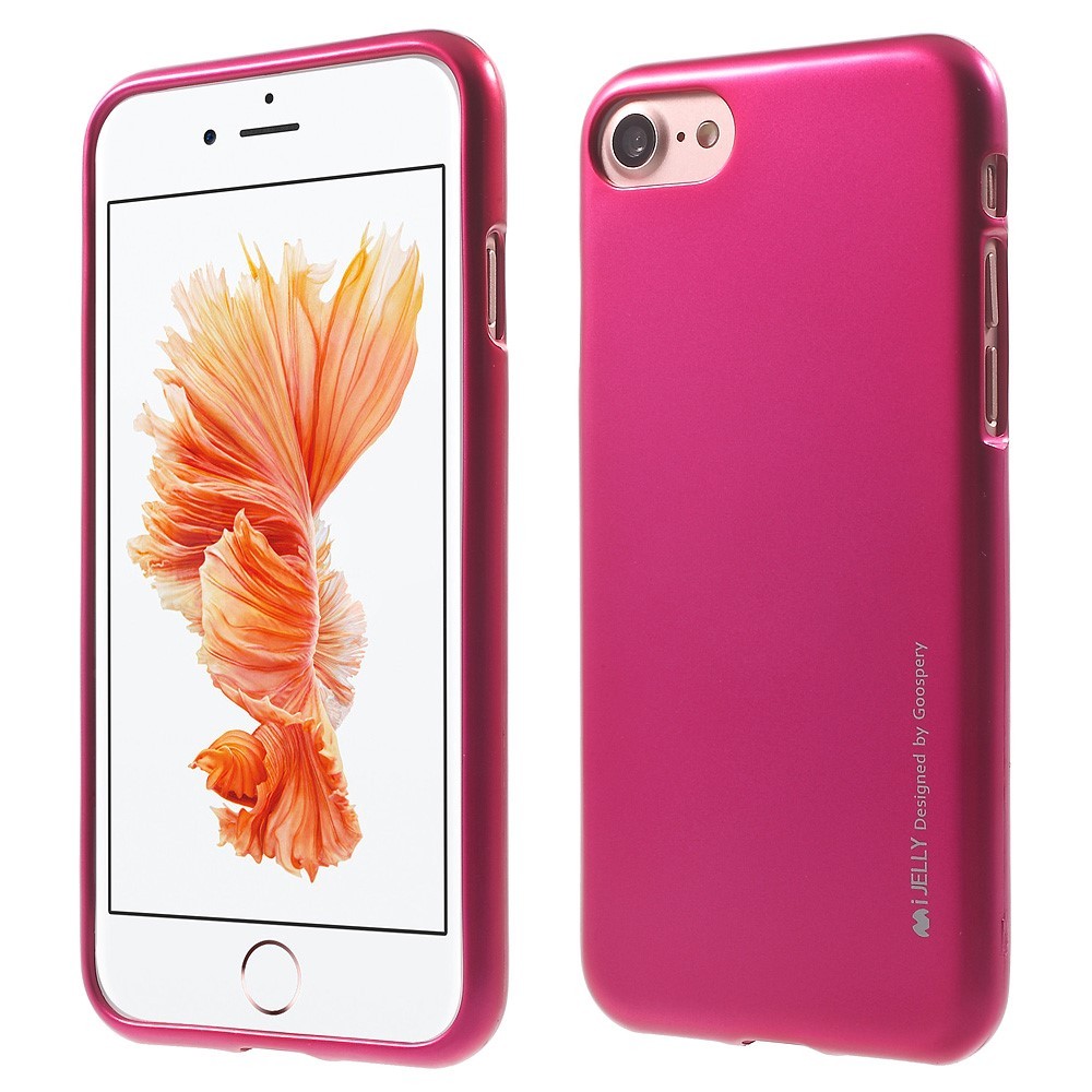 TPU gel ovitek Goospery iJelly Case za iPhone 8 Plus / iPhone 7 Plus - magenta