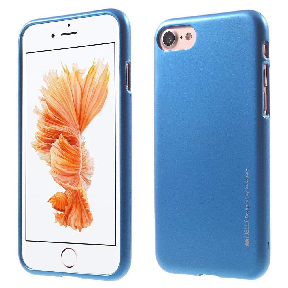TPU gel ovitek Goospery iJelly Case za iPhone 8 Plus / iPhone 7 Plus - moder
