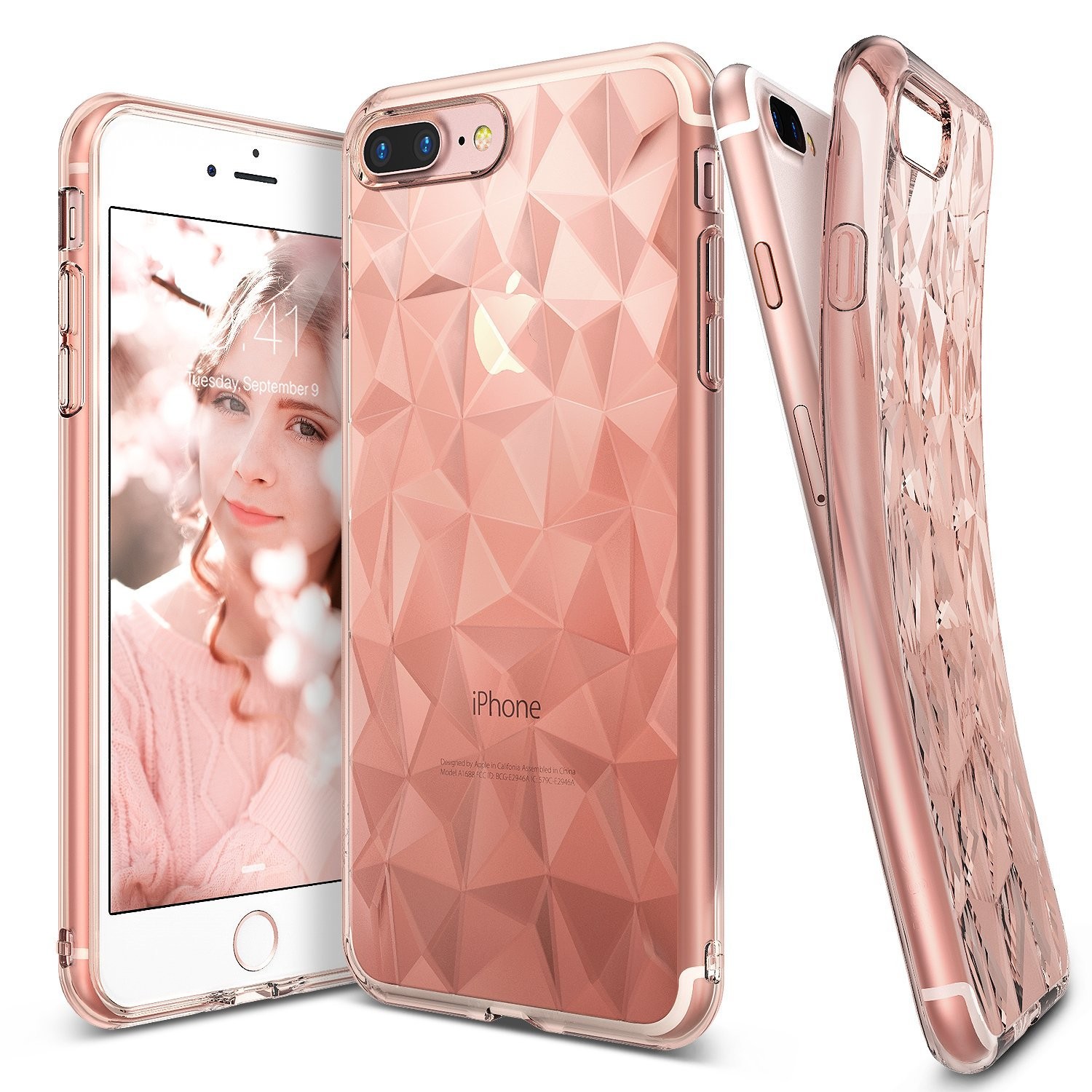Ovitek Ringke "Air Prism" za iPhone 8 Plus / iPhone 7 Plus - rose gold