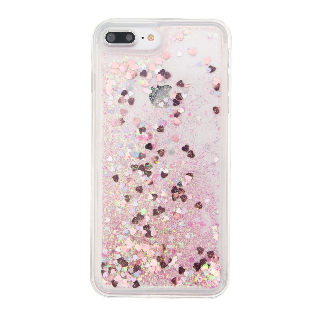 Modni ovitek "Liquid Glitter" za iPhone 8 Plus / iPhone 7 Plus - roza