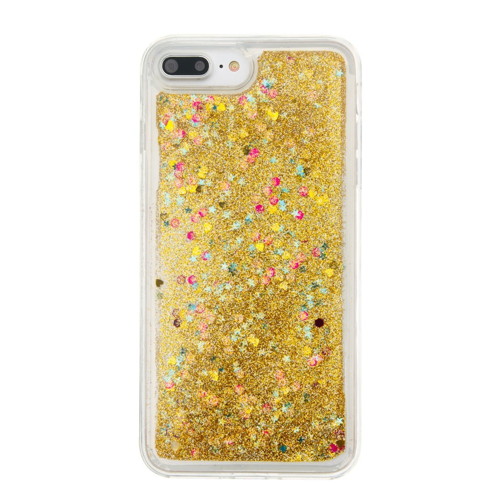 Modni ovitek "Liquid Glitter" za iPhone 8 Plus / iPhone 7 Plus - zlate barve
