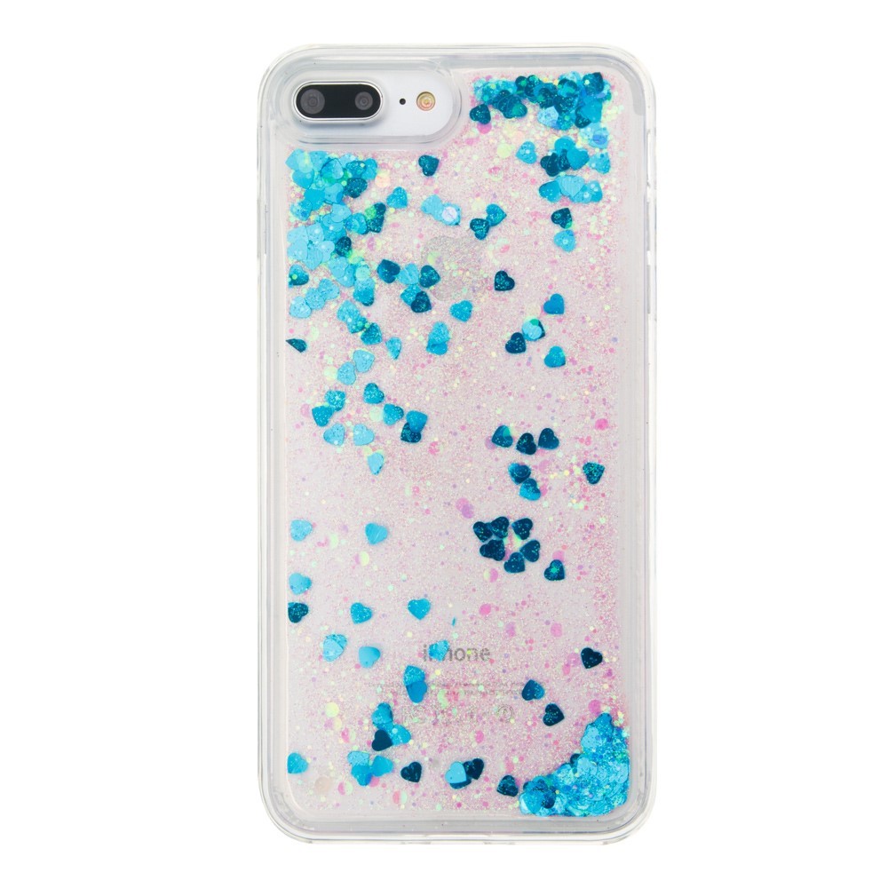 Modni ovitek "Liquid Glitter" za iPhone 8 Plus / iPhone 7 Plus - moder