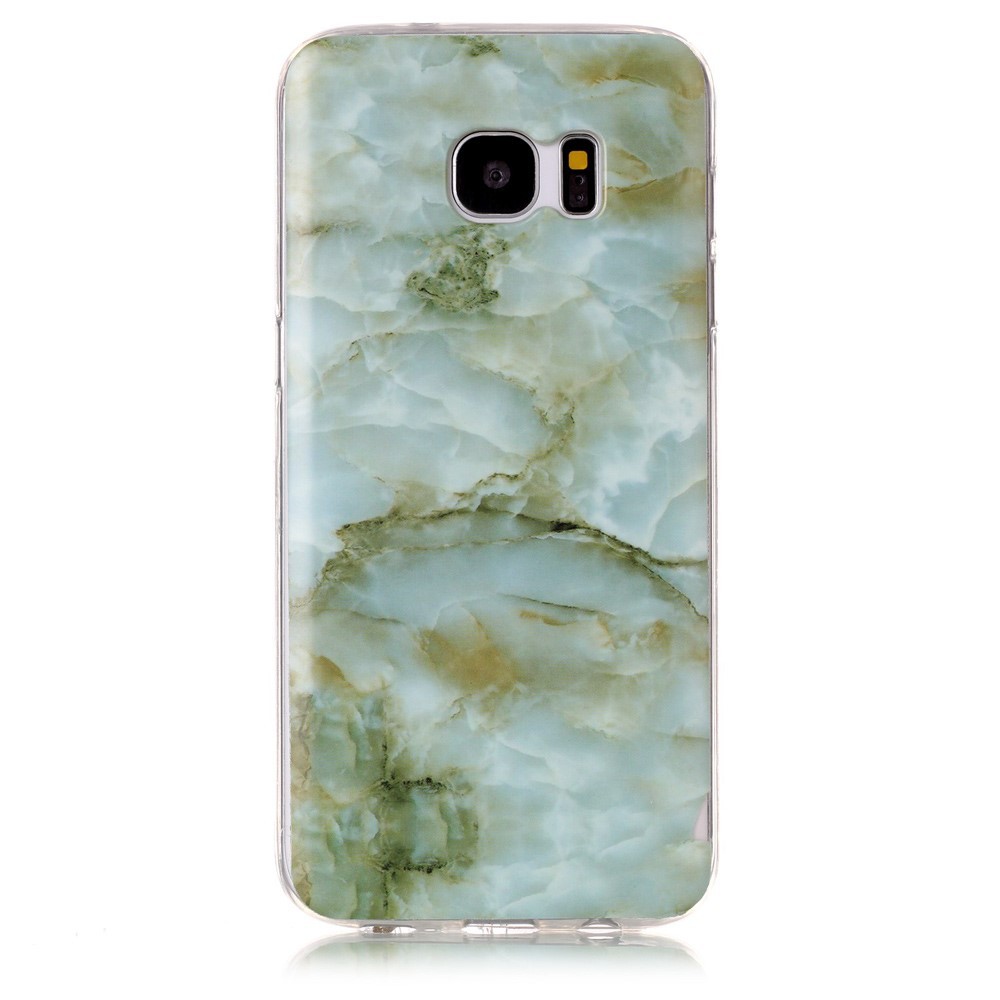 Modni ovitek "Marble" za Samsung Galaxy S7 Edge - zelen