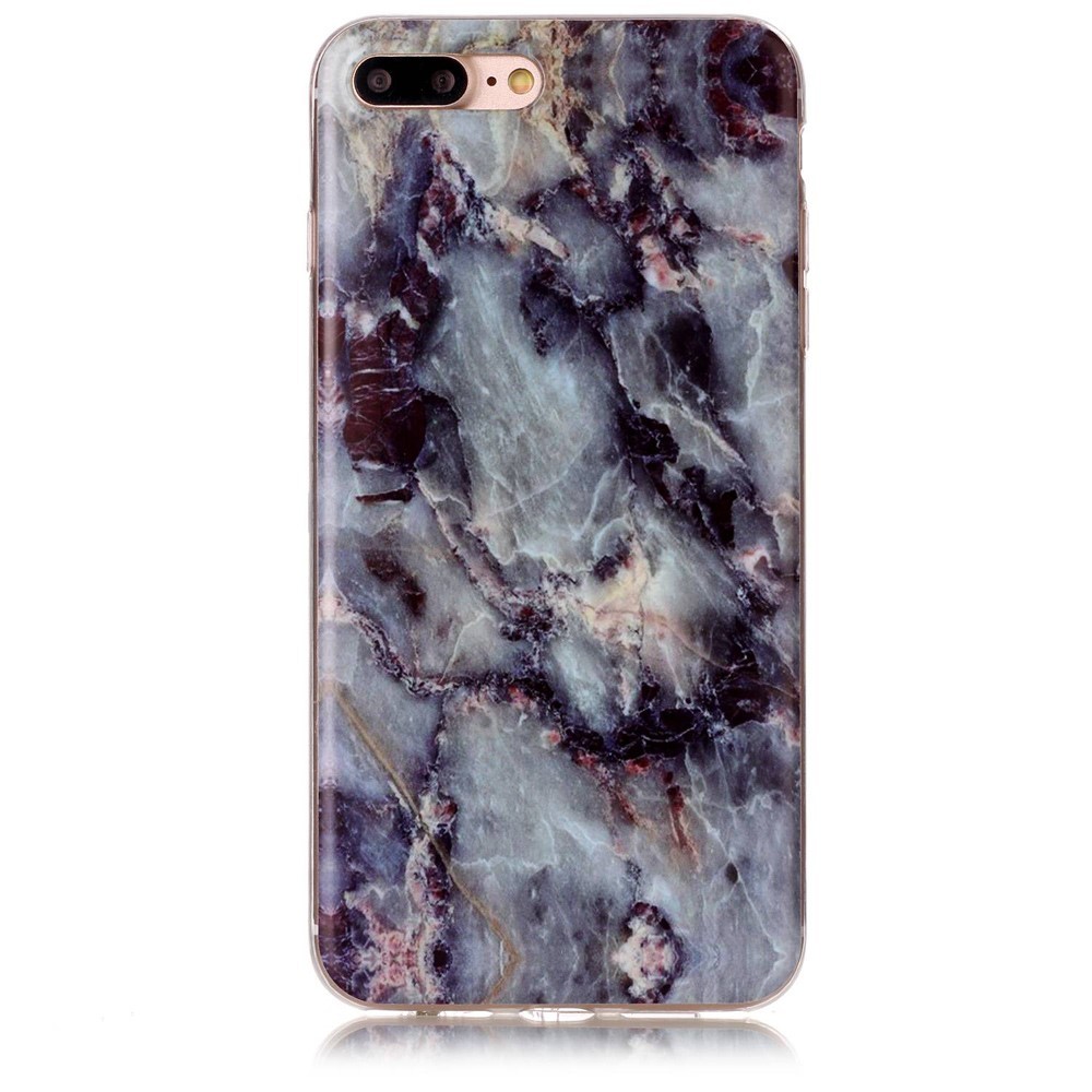 Modni ovitek "Marble" za iPhone 8 Plus / iPhone 7 Plus - moder