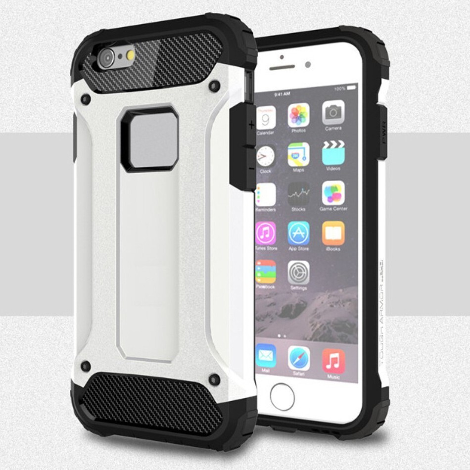 Robusten ovitek "Rock" za iPhone 6 / 6S - bel