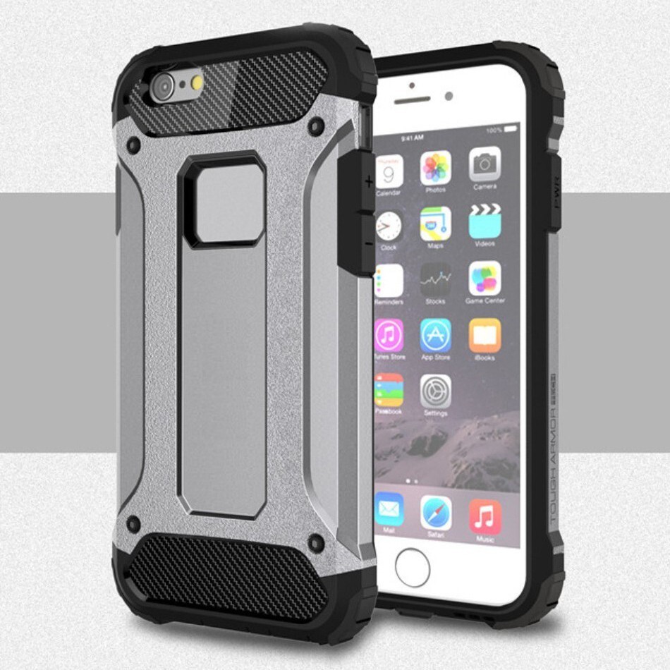 Robusten ovitek "Rock" za iPhone 6 / 6S - siv