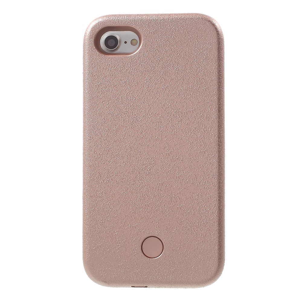 Modni ovitek "Selfie Queen" z dodatno LED osvetlitvijo za iPhone 7 - roza