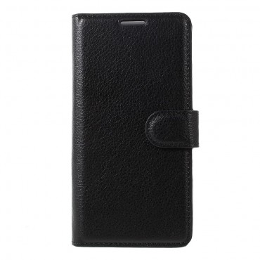 Etui "Litchi" za Huawei P10 iz umetnega usnja - črn