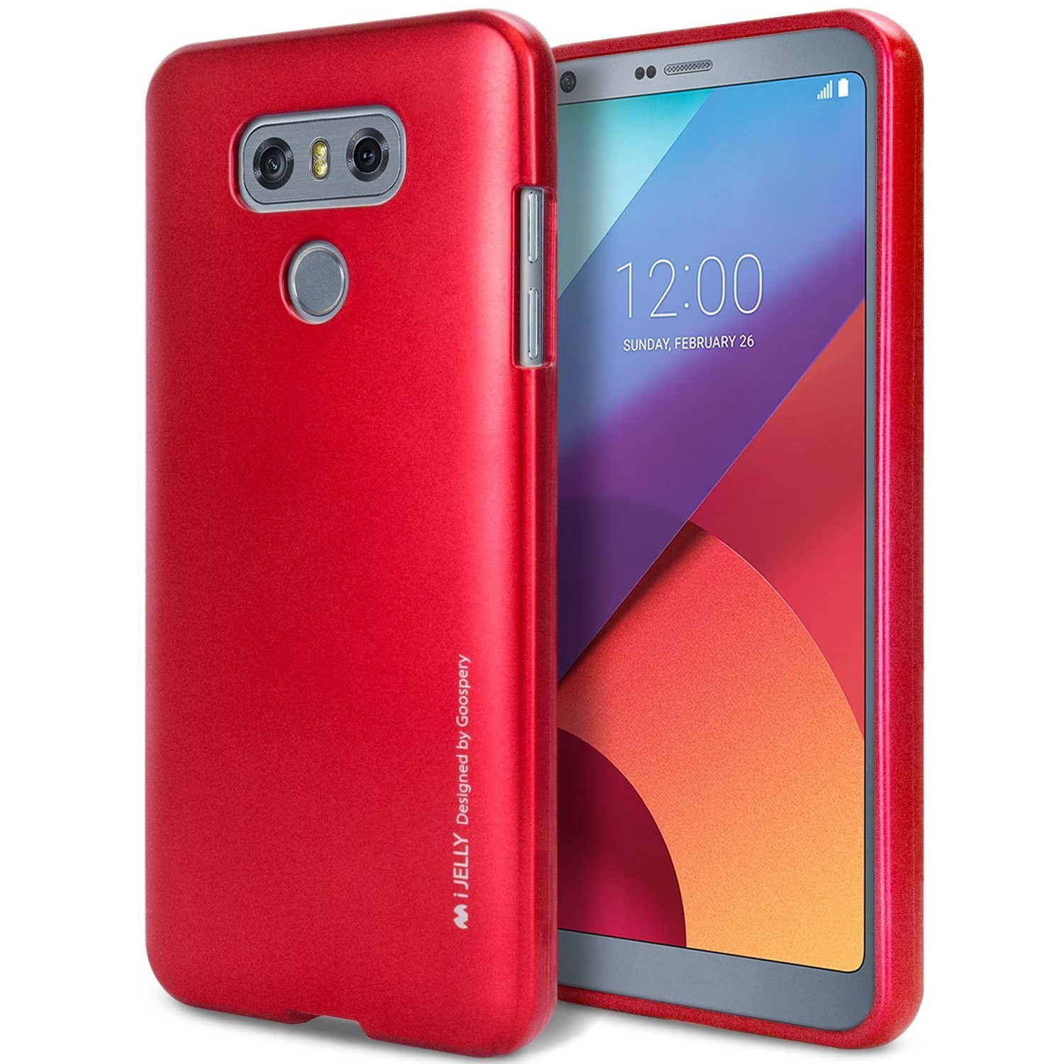TPU gel ovitek Goospery iJelly Case za LG G6 - rdeč