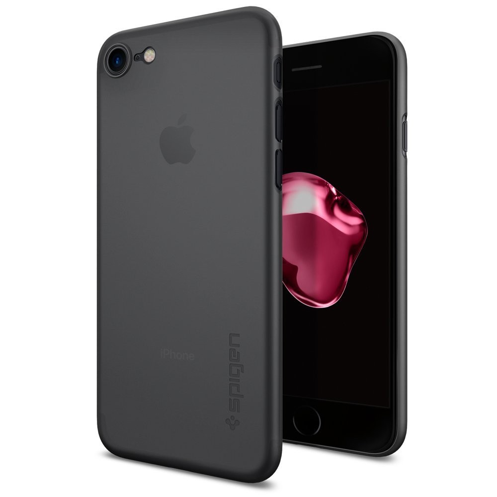 Ovitek Spigen "Air Skin" za iPhone 8 / iPhone 7 - black