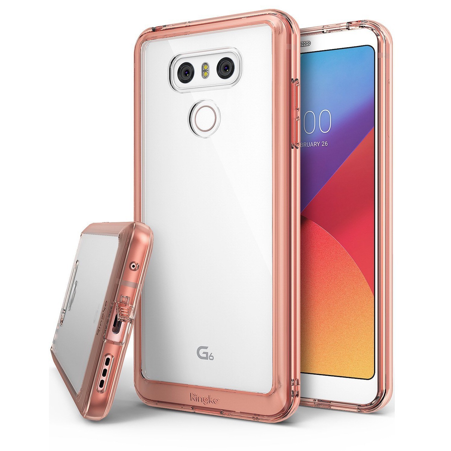 Ovitek Ringke "Fusion" za LG G6 - rose gold