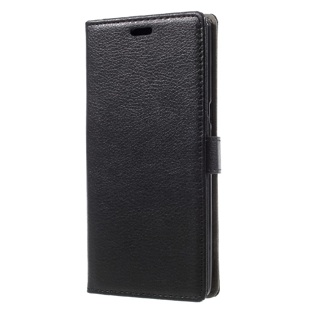 Eleganten etui "Litchi" za Samsung Galaxy Note 8 iz umetnega usnja - črn