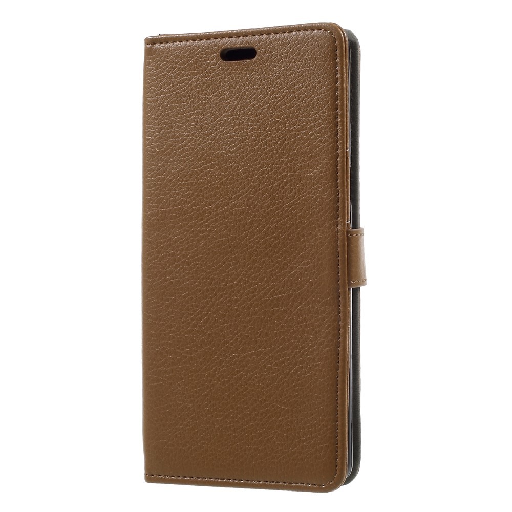Eleganten etui "Litchi" za Samsung Galaxy Note 8 iz umetnega usnja - rjav