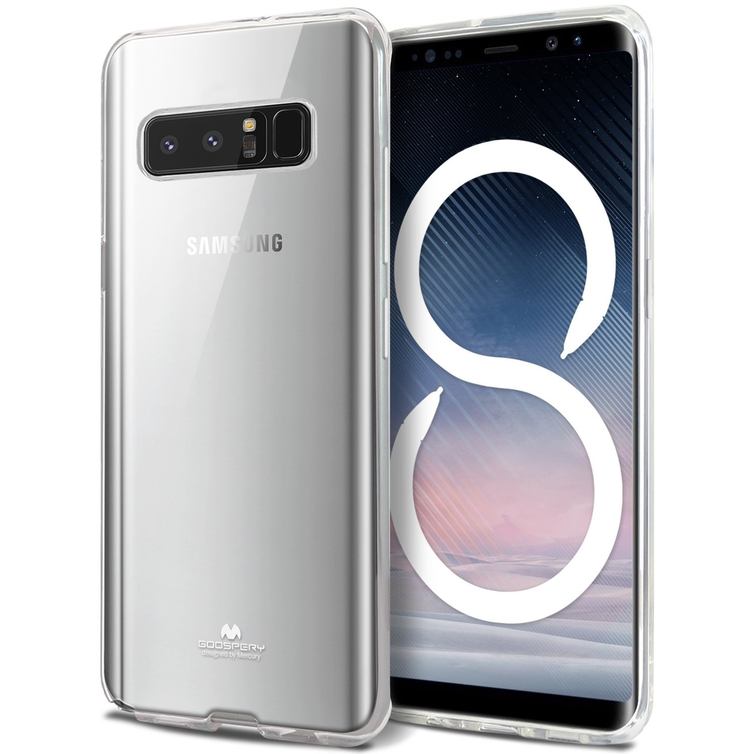 TPU gel ovitek Goospery Clear Jelly Case za Samsung Galaxy Note 8 - prozoren