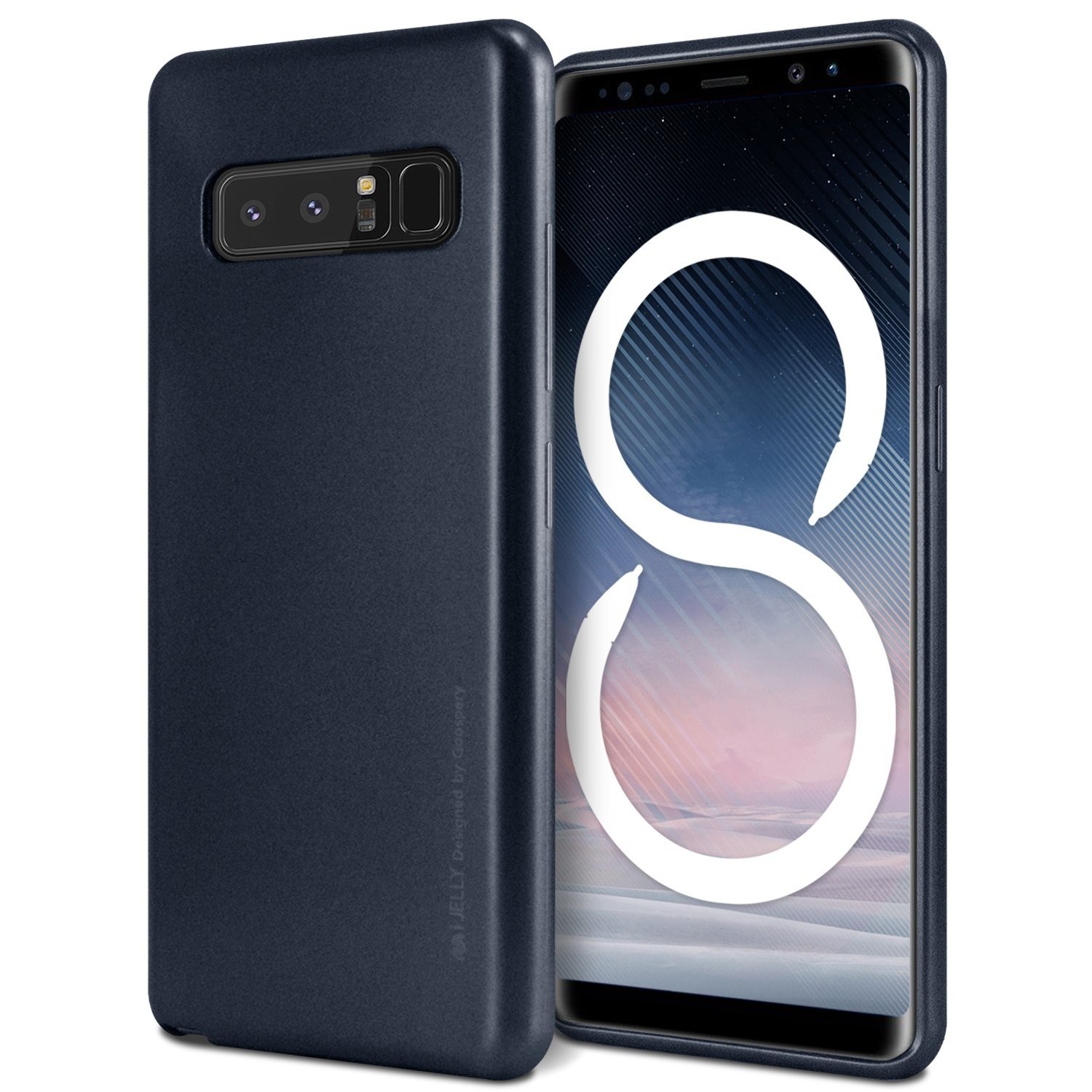 TPU gel ovitek Goospery iJelly Case za Samsung Galaxy Note 8 - črn