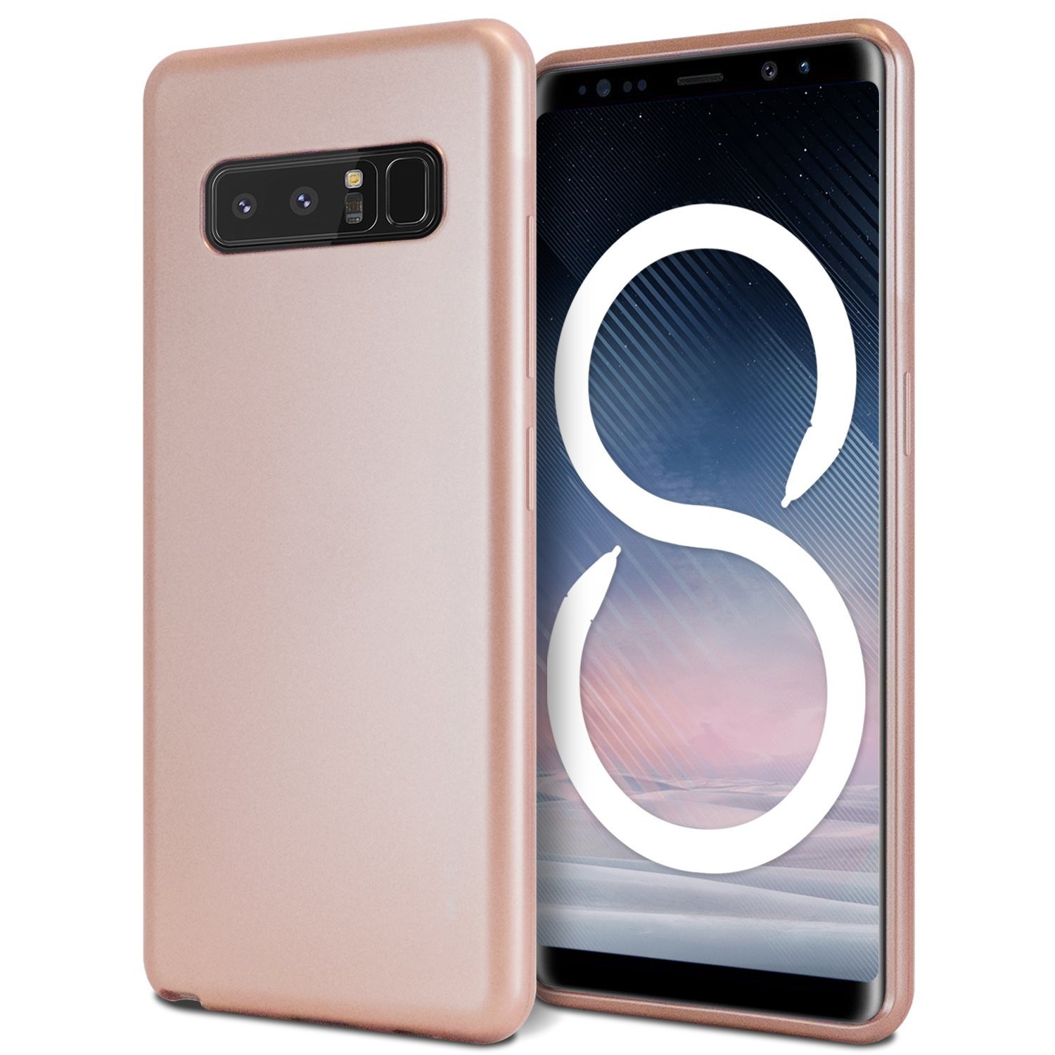 TPU gel ovitek Goospery iJelly Case za Samsung Galaxy Note 8 - roza