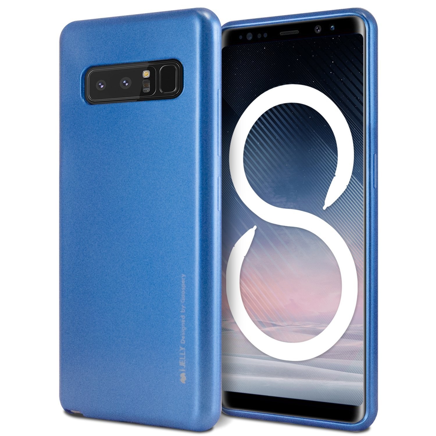 TPU gel ovitek Goospery iJelly Case za Samsung Galaxy Note 8 - moder