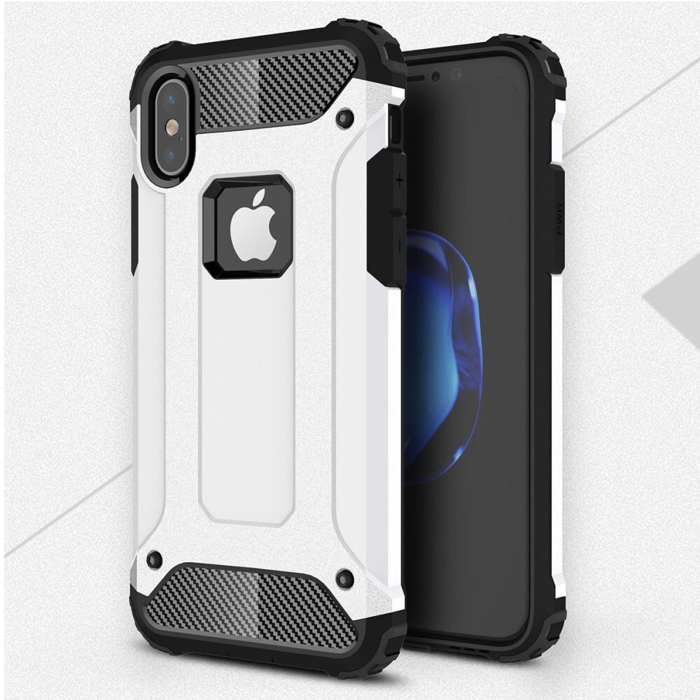 Robusten ovitek "Rock" za iPhone X / XS - bel