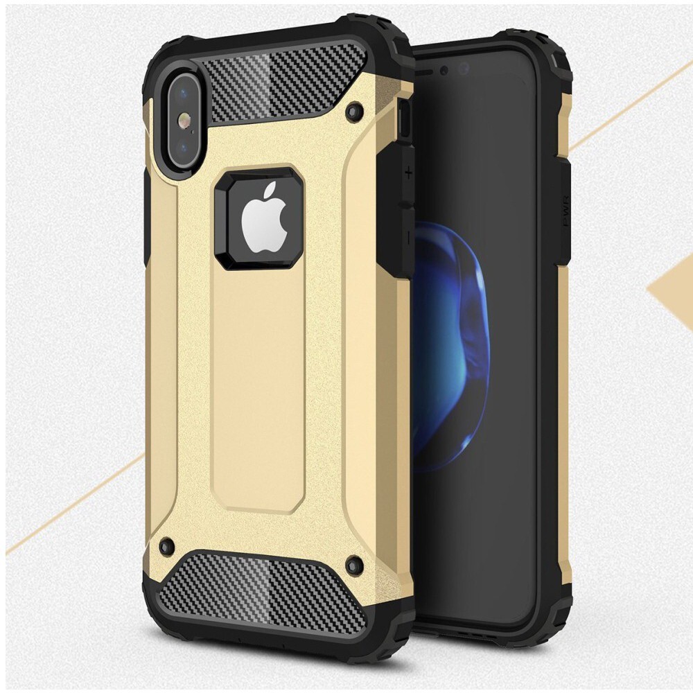 Robusten ovitek "Rock" za iPhone X / XS - zlate barve