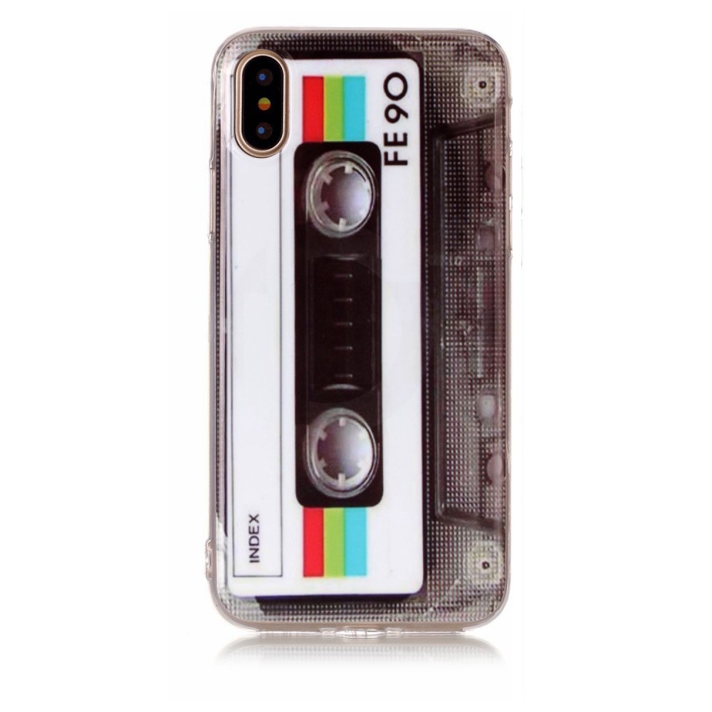 TPU gel ovitek "Retro Cassette" za iPhone X / XS