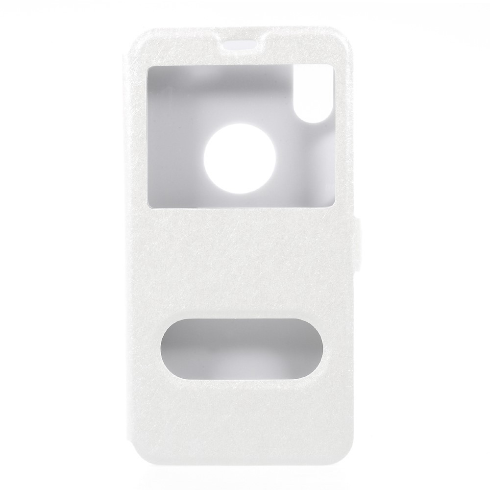 Modni etui "Double View" za iPhone X / XS - bel
