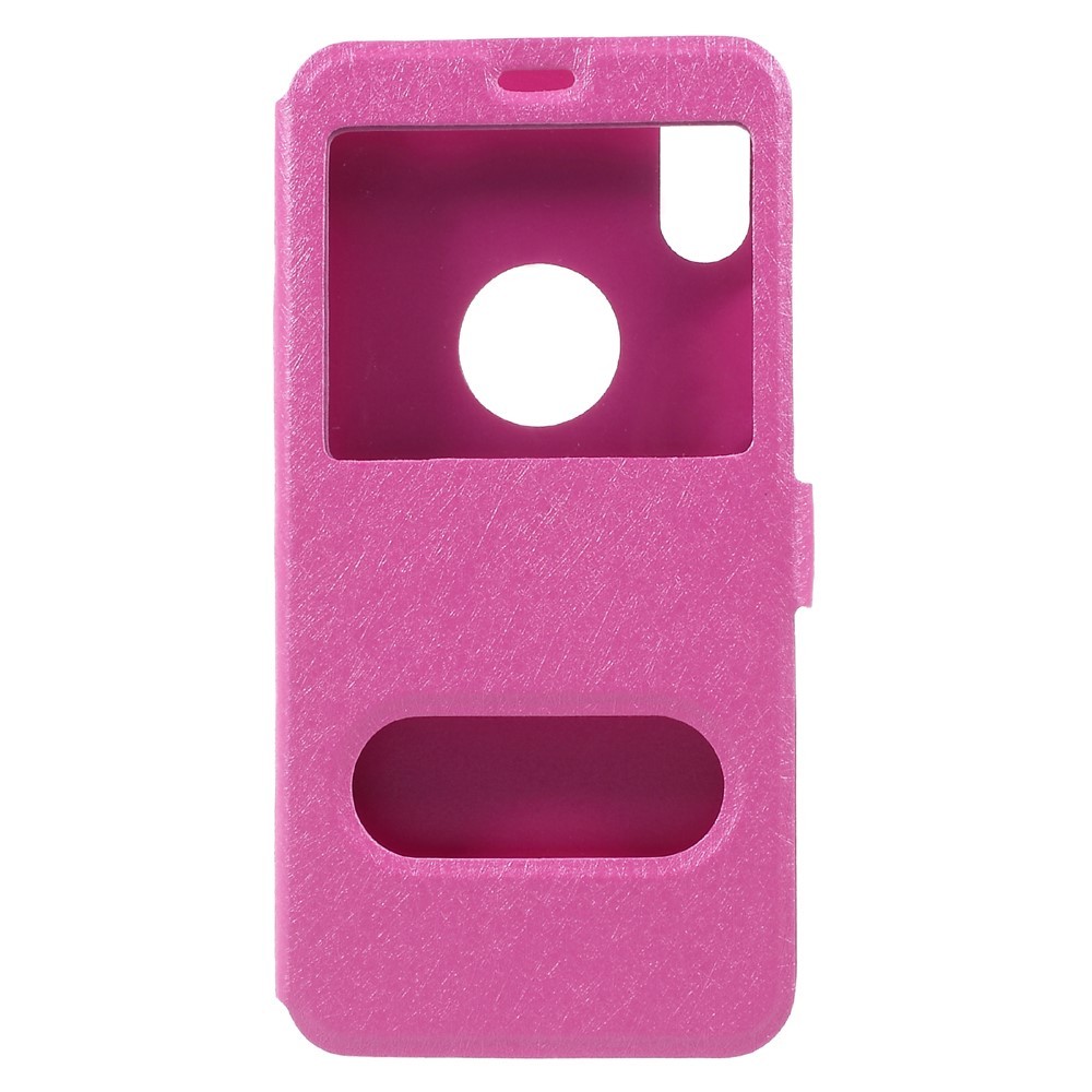 Modni etui "Double View" za iPhone X / XS - roza