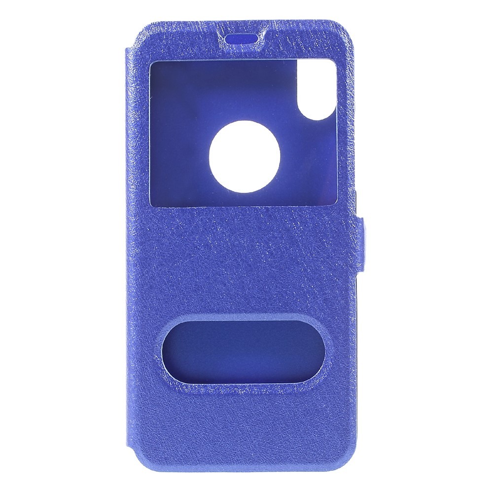 Modni etui "Double View" za iPhone X / XS - moder