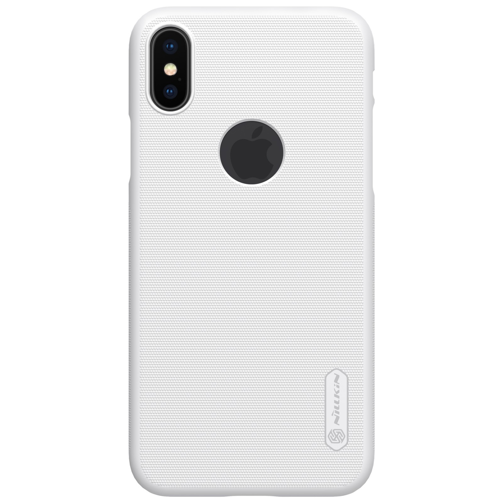 Premium ovitek "Super Frosted Shield" za iPhone X / XS z logo izrezom - bel