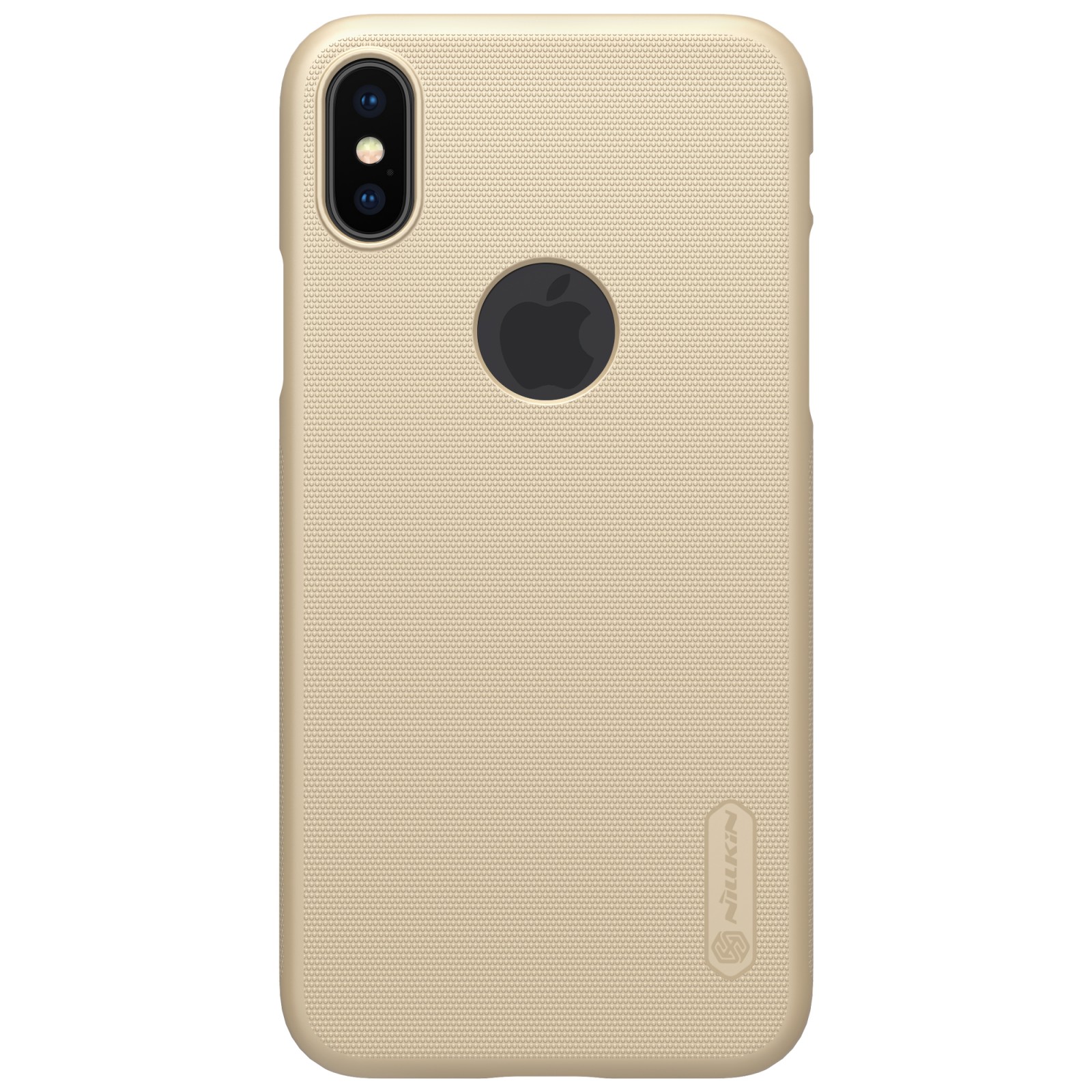 Premium ovitek "Super Frosted Shield" za iPhone X / XS z logo izrezom - zlate barve