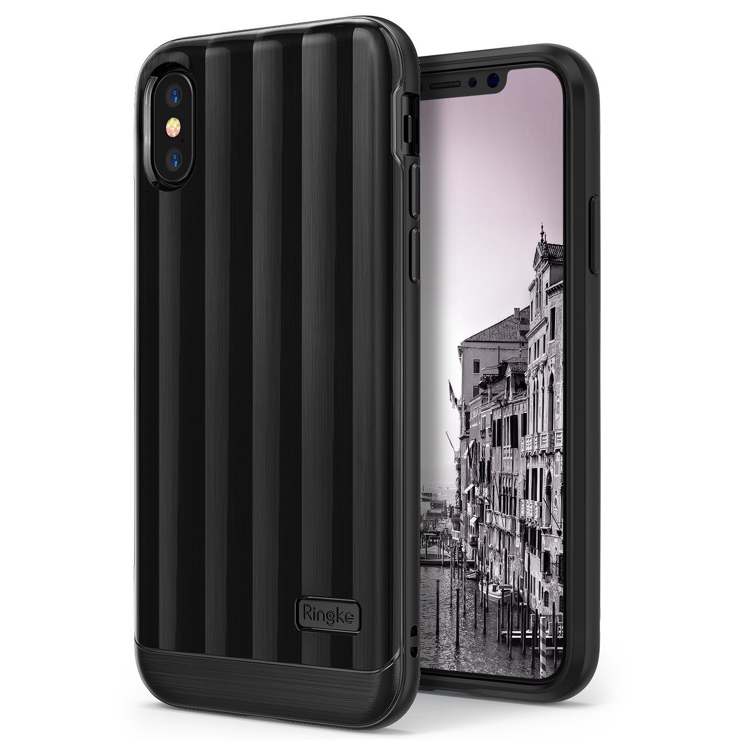 Ovitek Ringke "Flex S Pro" za iPhone X - titanium black