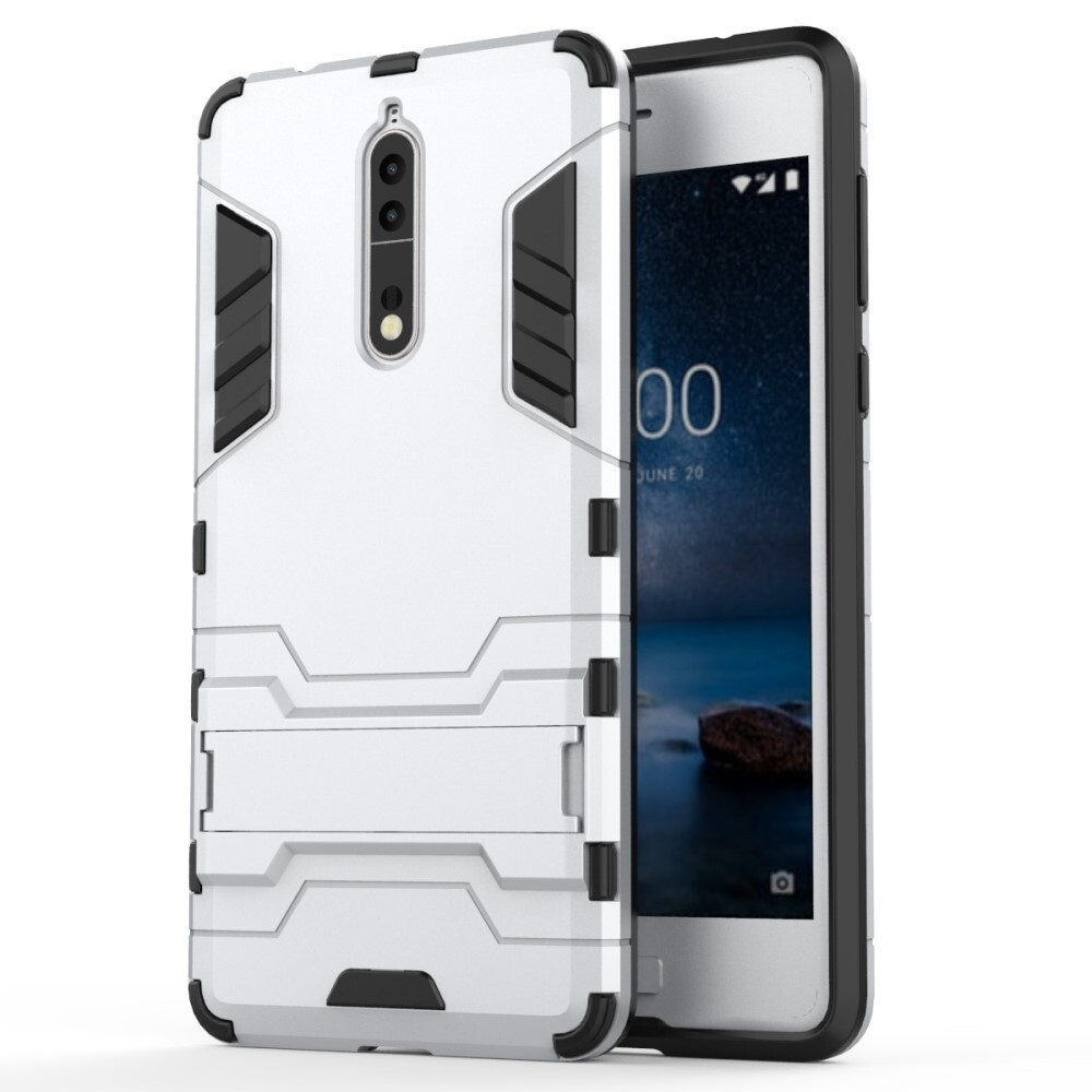 Robusten ovitek "Impact X" za Nokia 8 - srebrn