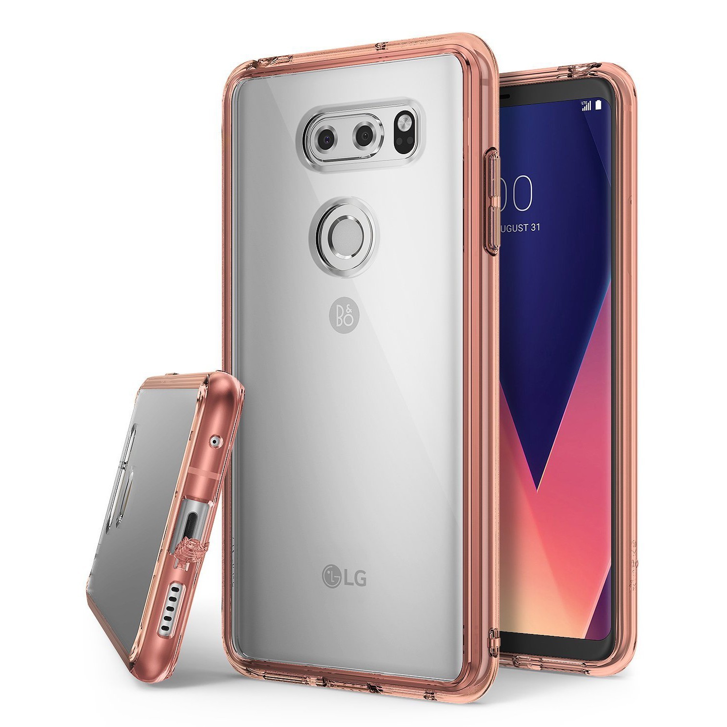Ovitek Ringke "Fusion" za LG V30 - rose gold