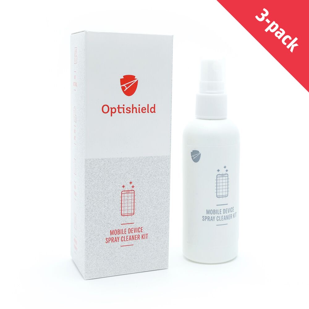 3-Pack čistil v spreju in krpic iz mikrovlaken za čiščenje zaslonov Optishield