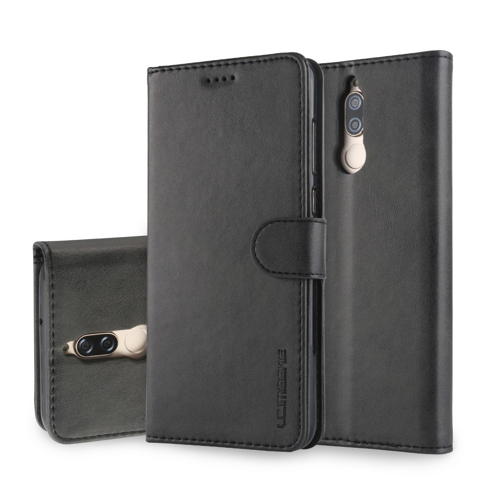 Eleganten etui "Wallet" za Huawei Mate 10 Lite iz umetnega usnja - črn