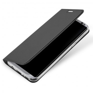 Modni etui "Skin" za Samsung Galaxy S8 iz umetnega usnja - siv Modni etui "Skin" za Samsung Galaxy S8 iz umetnega usnja - siv