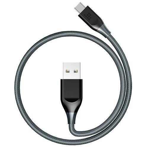 USB-C pleten kabel Tronsmart z dodatkom kevlarja - 1m - siv