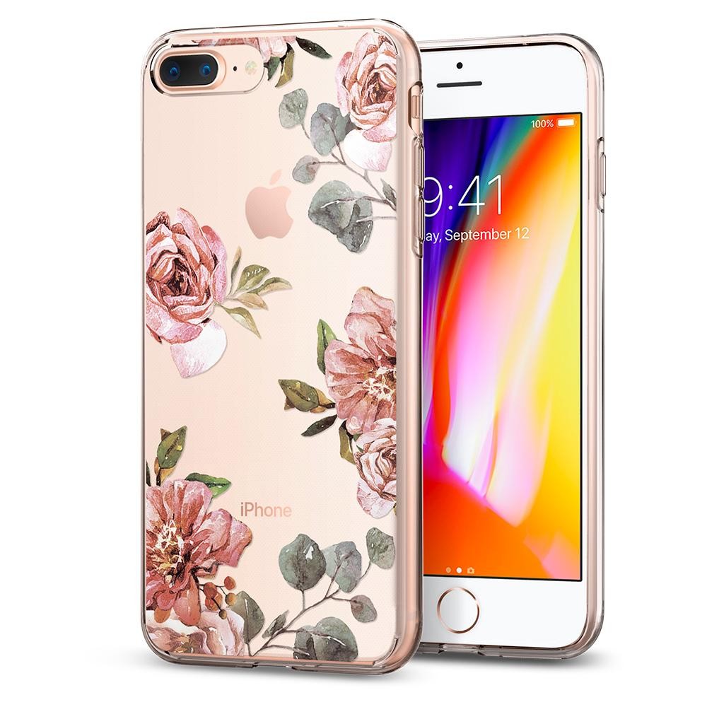 Ovitek Spigen "Liquid Crystal" za iPhone 8 Plus / iPhone 7 Plus - aquarelle rose