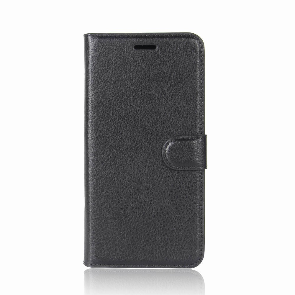Eleganten etui "Litchi" za Motorola Moto G5S Plus iz umetnega usnja - črn
