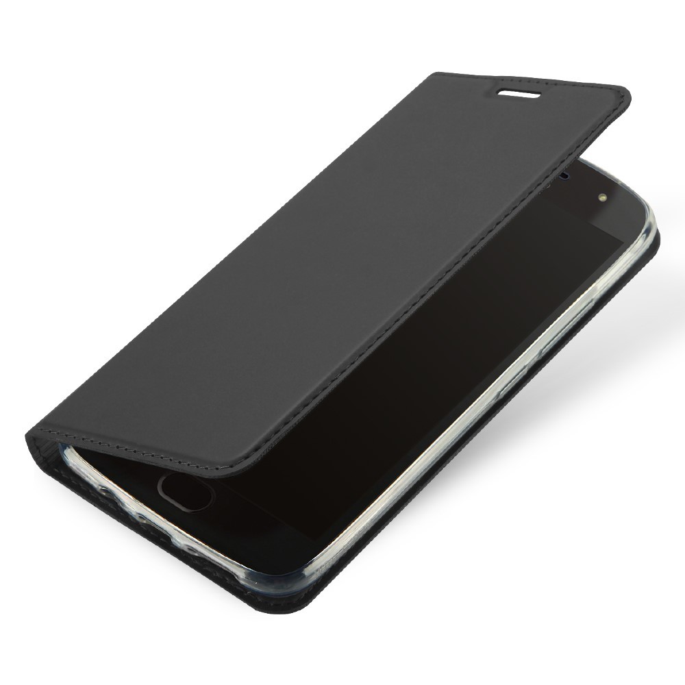 Modni etui "Skin" za Motorola Moto G5S Plus iz umetnega usnja - siv