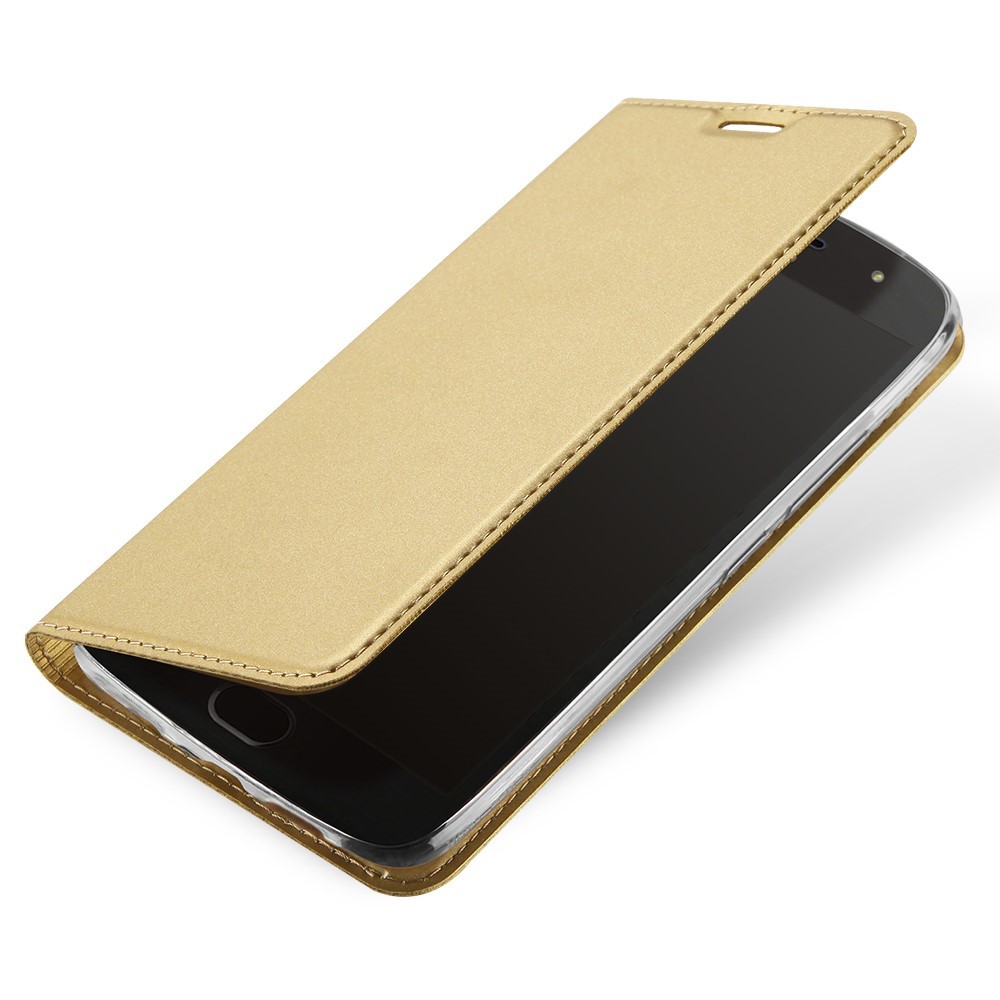 Modni etui "Skin" za Motorola Moto G5S Plus iz umetnega usnja - zlate barve