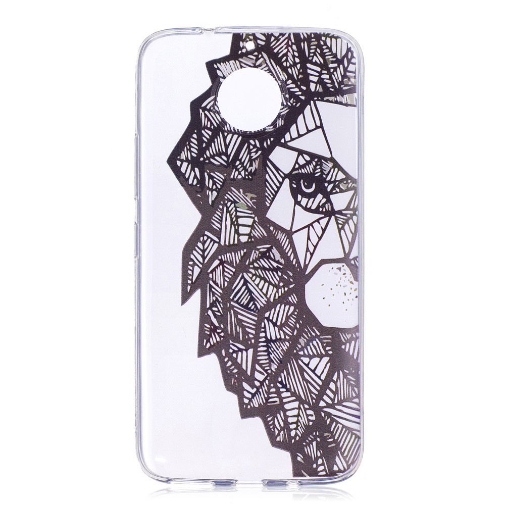 Modni TPU gel ovitek "Lion" za Motorola Moto G5S Plus - prozoren